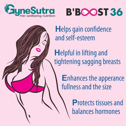 B'Boost 36 - For Breast Enlargement, Enhancing Size, Shape, Curves, Firmness, and Lift