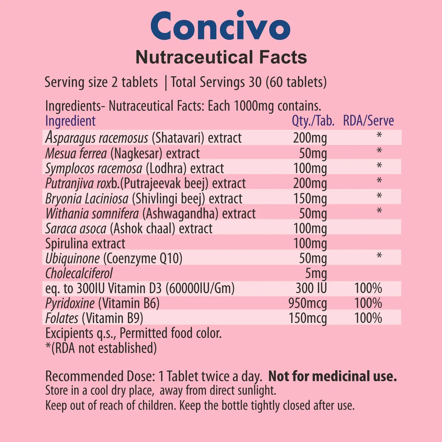 Concivo - Natural Supplement to Promote Female Fertility & Healthy Conception